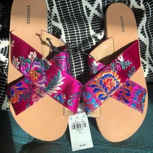 Colorful flat sandals